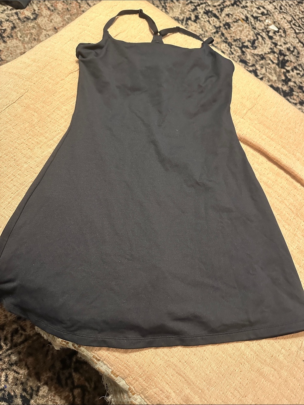 Outdoor voices tank dress Simple Black with Adjustable Straps med